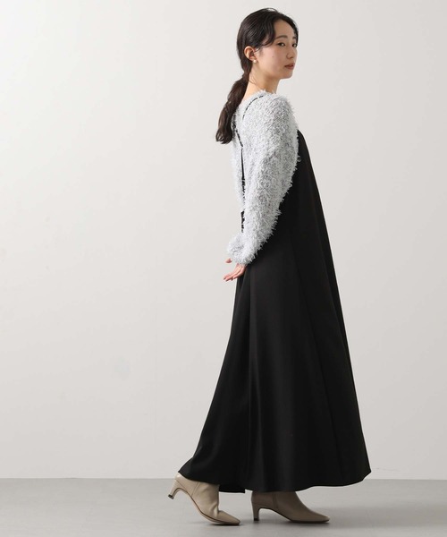 Gready Brilliant（グレディブリリアン）の「パネルフレアキャミワンピース（ワンピース・レディース・ブラック/ブラウン・36/38）」の6枚目の写真