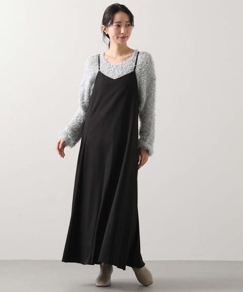 Gready Brilliant（グレディブリリアン）の「パネルフレアキャミワンピース（ワンピース・レディース・ブラック/ブラウン・36/38）」の7枚目の写真