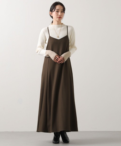 Gready Brilliant（グレディブリリアン）の「パネルフレアキャミワンピース（ワンピース・レディース・ブラック/ブラウン・36/38）」の8枚目の写真