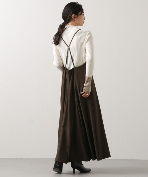 Gready Brilliant（グレディブリリアン）の「パネルフレアキャミワンピース（ワンピース・レディース・ブラック/ブラウン・36/38）」の10枚目の写真