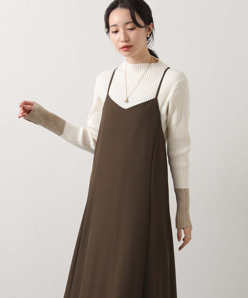 Gready Brilliant（グレディブリリアン）の「パネルフレアキャミワンピース（ワンピース・レディース・ブラック/ブラウン・36/38）」の12枚目の写真