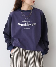 A.N.L ロゴプリント切替カットソー
