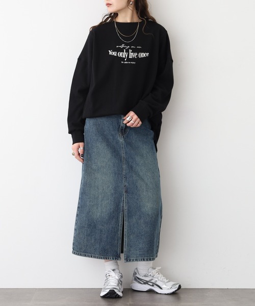 A.N.L（エーエヌエル　レーベル）の「A.N.L ロゴプリント切替カットソー（Tシャツ/カットソー・レディース・ネイビー/ライトグレー/ブラック・38）」の7枚目の写真