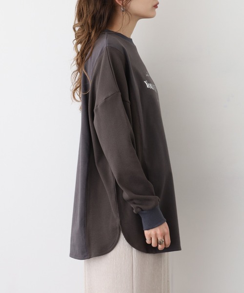 A.N.L（エーエヌエル　レーベル）の「A.N.L ロゴプリント切替カットソー（Tシャツ/カットソー・レディース・ネイビー/ライトグレー/ブラック・38）」の17枚目の写真