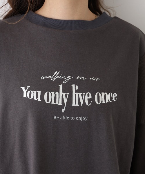 A.N.L（エーエヌエル　レーベル）の「A.N.L ロゴプリント切替カットソー（Tシャツ/カットソー・レディース・ネイビー/ライトグレー/ブラック・38）」の20枚目の写真