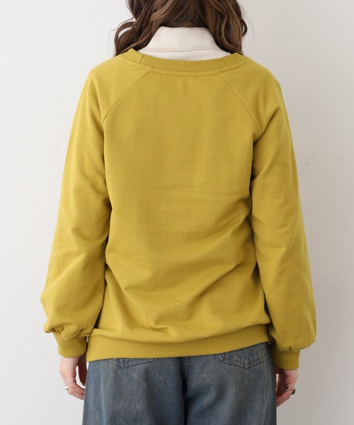 Quelle Chance(ケルシャンス)の「プリント+刺繍 長袖プルオーバー(Tシャツ/カットソー・レディース・杢グレー/チャコールグレー/グリーン/マスタード・M/L)」の8枚目の写真