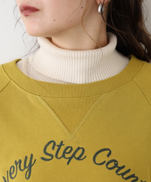 Quelle Chance(ケルシャンス)の「プリント+刺繍 長袖プルオーバー(Tシャツ/カットソー・レディース・杢グレー/チャコールグレー/グリーン/マスタード・M/L)」の9枚目の写真
