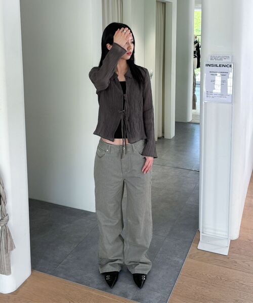 INSILENCE WOMEN（インサイレンスウーマン）の「ストレートカラー デニム ASH BEIGE（デニムパンツ・レディース・その他・SMALL/LARGE）」の15枚目の写真