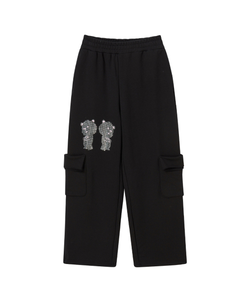 NYXX(エヌワイエックスエックス)の「RHINESTONE DALGOMM JOGGER PANTS BLACK(スウェットパンツ・レディース・その他・SMALL/MEDIUM)」の2枚目の写真