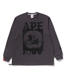A BATHING APE(�A�x�C�V���O�G�C�v)��BAPE BY KAZUKI KURAISHI �gAPE PAW GEO�h LONG SLEEVES TEE(T�V���c/�J�b�g�\�[)