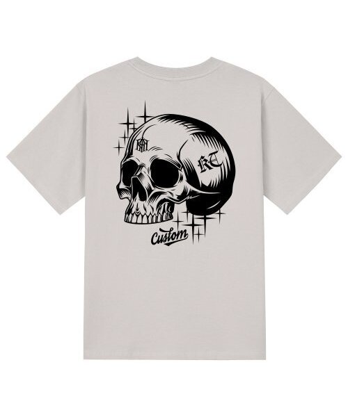 KAN6312(カン6312)の「KTC0190 スカルアート半袖Tシャツベージュ(Tシャツ/カットソー・メンズ・その他・LARGE/MEDIUM/SMALL/X-LARGE)」の1枚目の写真
