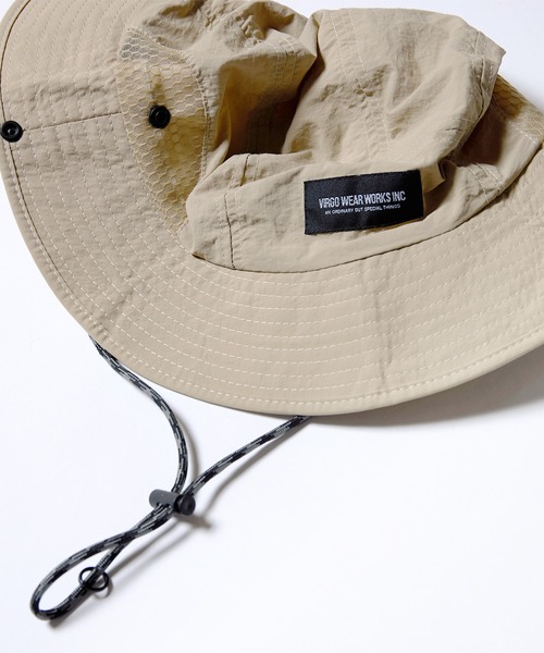VIRGOwearworks（ヴァルゴウェアワークス）の「UTILITY BREEZE HAT（ハット・メンズ・ベージュ/ブラック/チャコールグレー・FREE）」の11枚目の写真