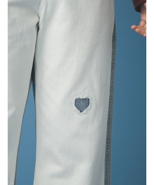 FURFUR（ファーファー）の「パッチワークデニムパンツ（デニムパンツ・レディース・ブラック/ライトブルー/ブルー・0/1）」の10枚目の写真