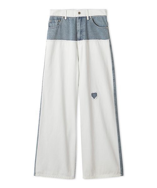 FURFUR（ファーファー）の「パッチワークデニムパンツ（デニムパンツ・レディース・ブラック/ライトブルー/ブルー・0/1）」の12枚目の写真