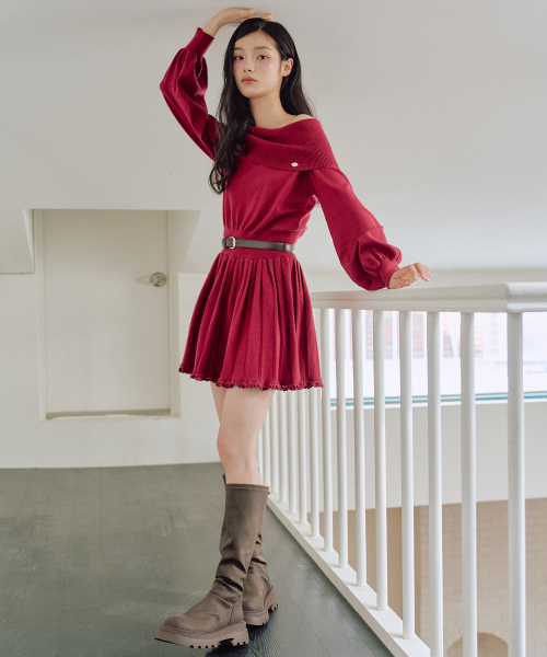 ZEROPLANET（ゼロプラネット）の「バネッサオフショルダーフレアワンピース[RED]（ワンピース・レディース・レッド・FREE）」の3枚目の写真