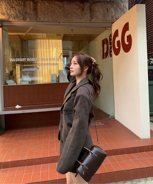 FOLNUA(フォルニュア)の「EPI WOOL SINGLE JACKET (BROWN)(その他アウター・レディース・その他・SMALL/MEDIUM)」の2枚目の写真