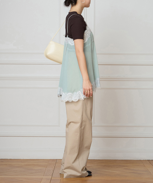 IENA LA BOUCLE（イエナラブークル）の「IENA LA BOUCLE 楊柳レースミニキャミドレス（キャミソール・レディース・ライトグリーン・FREE）」の10枚目の写真