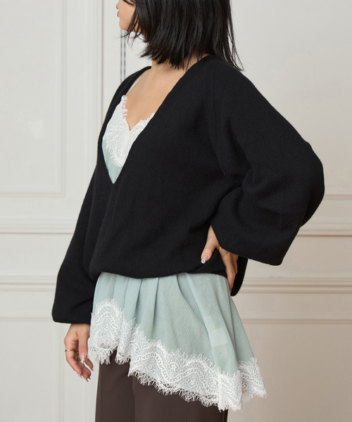 IENA LA BOUCLE（イエナラブークル）の「IENA LA BOUCLE 楊柳レースミニキャミドレス（キャミソール・レディース・ライトグリーン・FREE）」の15枚目の写真