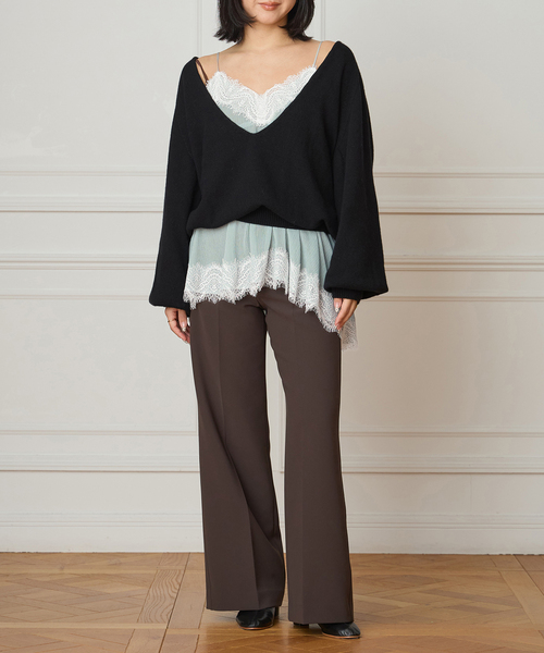 IENA LA BOUCLE（イエナラブークル）の「IENA LA BOUCLE 楊柳レースミニキャミドレス（キャミソール・レディース・ライトグリーン・FREE）」の21枚目の写真