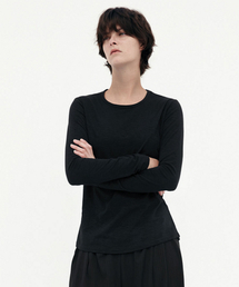 ベーシックスラブTシャツ DEVI-T0117-ブラック