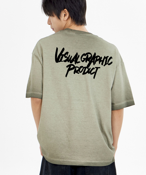 BY.L(バイエル)の「フェイドピグメントグラフィットロゴ半袖Tシャツカーキ(Tシャツ/カットソー・メンズ・その他・MEDIUM/LARGE/X-LARGE/XX-LARGE)」の1枚目の写真