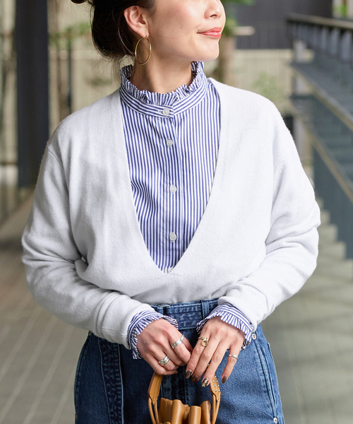 セール】手洗い可 / カシミヤ深Vプルオーバー（ニット/セーター）｜B.C