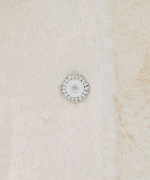 デイジーパールボタンファー ロングコート（チェスターコート）｜MARY