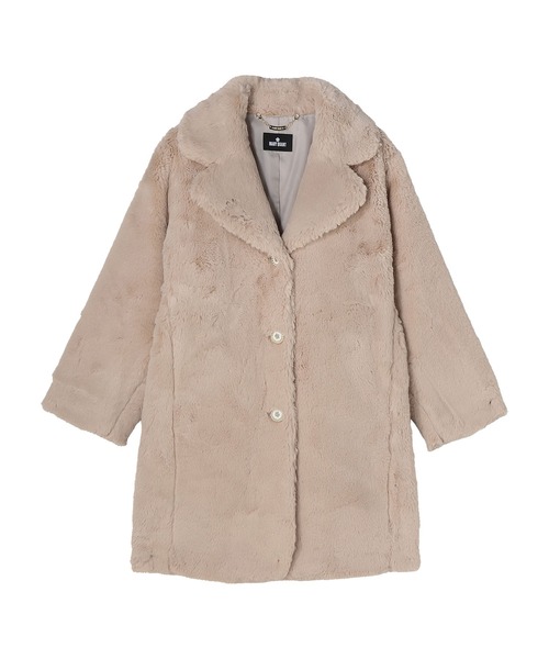 MARY QUANT（マリークワント）の「デイジーパールボタンファー ロングコート（チェスターコート・レディース・ブルー/アイボリー/ベージュ・M）」の10枚目の写真