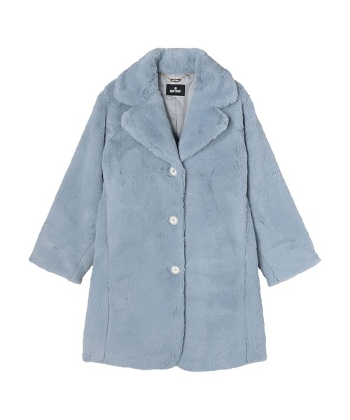 MARY QUANT（マリークワント）の「デイジーパールボタンファー ロングコート（チェスターコート・レディース・ブルー/アイボリー/ベージュ・M）」の14枚目の写真