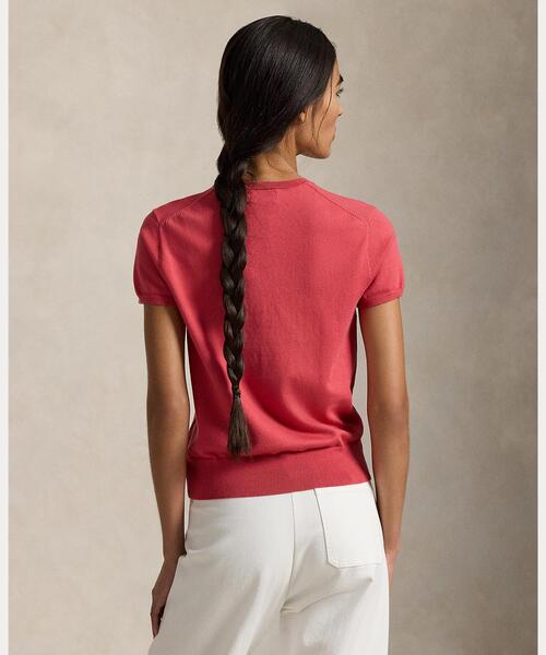 POLO RALPH LAUREN(ポロ ラルフ ローレン)の「ショートスリーブ クルーネック セーター(ニット/セーター・レディース・レッド・L/M/S/XS)」の5枚目の写真