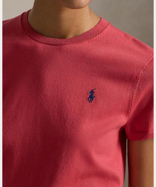 POLO RALPH LAUREN(ポロ ラルフ ローレン)の「ショートスリーブ クルーネック セーター(ニット/セーター・レディース・レッド・L/M/S/XS)」の4枚目の写真