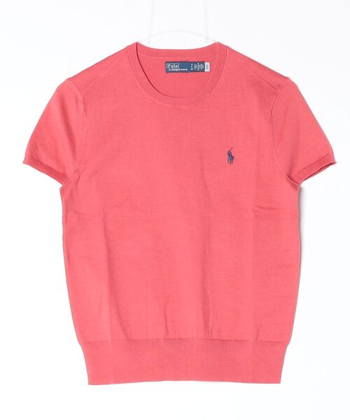 POLO RALPH LAUREN(ポロ ラルフ ローレン)の「ショートスリーブ クルーネック セーター(ニット/セーター・レディース・レッド・L/M/S/XS)」の3枚目の写真