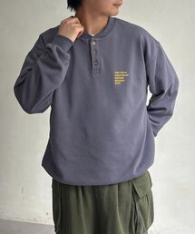 CPCM | 古着ライク胸刺繍ヘンリースウェット(Tシャツ/カットソー)