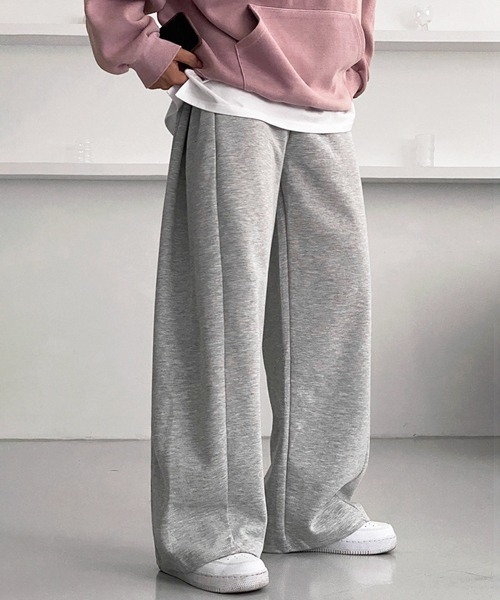 NOWLE（ノウル）の「【NOWLE】バギーフィット 切り替えデザイン スウェットパンツ（スウェットパンツ・メンズ・ブラック/グレー・X-LARGE/LARGE/MEDIUM）」の4枚目の写真