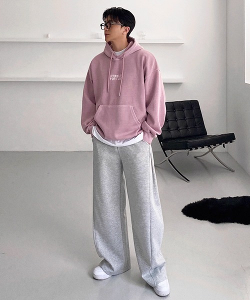 NOWLE（ノウル）の「【NOWLE】バギーフィット 切り替えデザイン スウェットパンツ（スウェットパンツ・メンズ・ブラック/グレー・X-LARGE/LARGE/MEDIUM）」の11枚目の写真