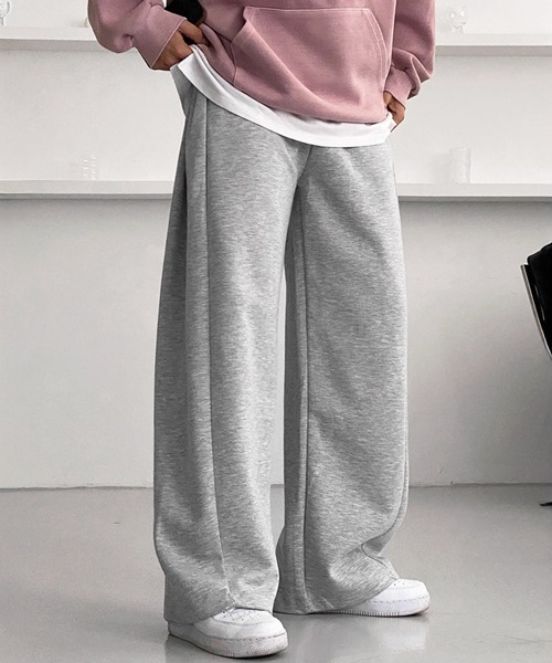 NOWLE（ノウル）の「【NOWLE】バギーフィット 切り替えデザイン スウェットパンツ（スウェットパンツ・メンズ・ブラック/グレー・X-LARGE/LARGE/MEDIUM）」の12枚目の写真