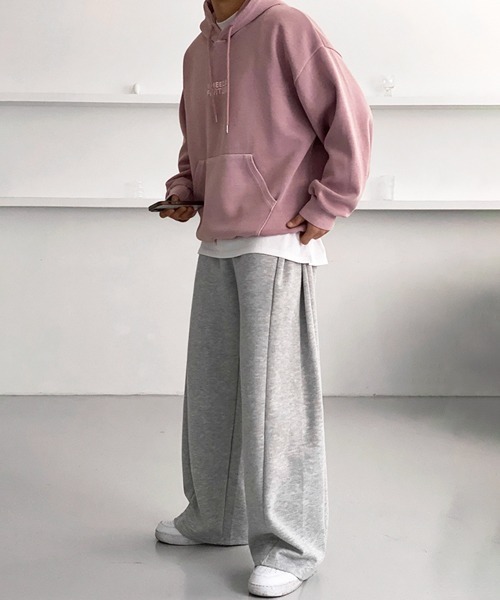 NOWLE（ノウル）の「【NOWLE】バギーフィット 切り替えデザイン スウェットパンツ（スウェットパンツ・メンズ・ブラック/グレー・X-LARGE/LARGE/MEDIUM）」の17枚目の写真