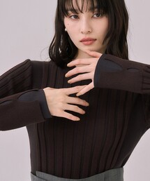 UNITED TOKYO | リップルレイヤーニット｜ウォッシャブル/オフィスカジュアル/細見え/春服(ニット/セーター)