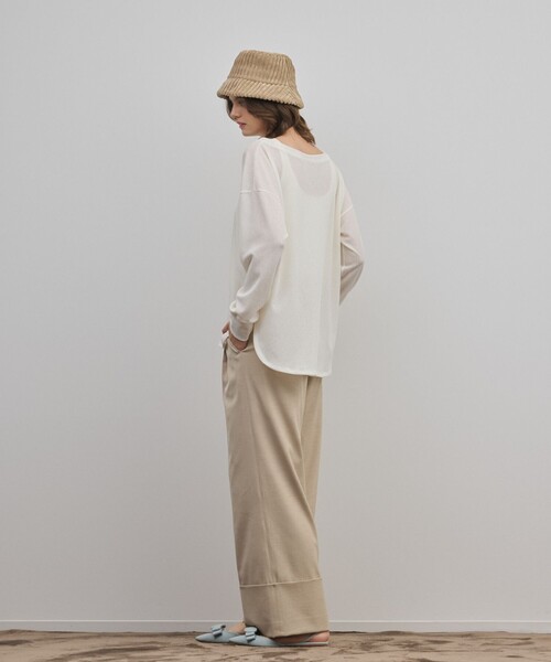 Diagram(ダイアグラム)の「シアーワッフルカットトップ(Tシャツ/カットソー・レディース・キナリ/ブラック・36)」の3枚目の写真