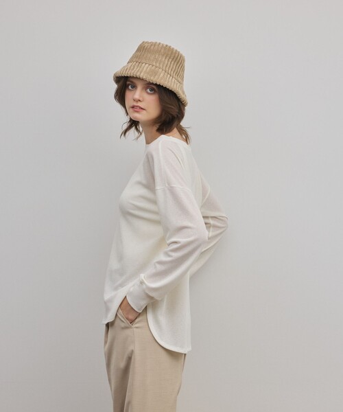 Diagram(ダイアグラム)の「シアーワッフルカットトップ(Tシャツ/カットソー・レディース・キナリ/ブラック・36)」の4枚目の写真