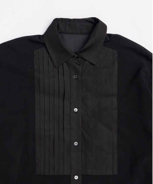 PRANK PROJECT（プランクプロジェクト）の「フロントタックシアーシャツ / Front-Tuck Overshirt（シャツ/ブラウス・レディース・ブラック/ホワイト・FREE）」の17枚目の写真
