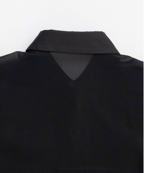 PRANK PROJECT（プランクプロジェクト）の「フロントタックシアーシャツ / Front-Tuck Overshirt（シャツ/ブラウス・レディース・ブラック/ホワイト・FREE）」の18枚目の写真