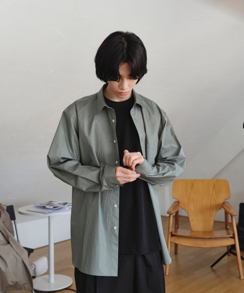 CHAMASPORTSLAB(チャマ スポーツラボ)の「CSL TYPEWRITER SHIRT-IRON GATE(シャツ/ブラウス・メンズ・その他・MEDIUM/LARGE)」の1枚目の写真