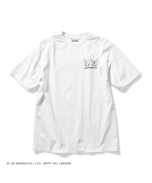 sanrio（サンリオ）の「サンリオキャラクターズ × ホームゲーム [HOMEGAME] - マイメロディー クロミ 半袖 Tシャツ [MY MELODY KUROMI TEE WHITE HG2501106]（Tシャツ/カットソー・レディース・ホワイト・X-LARGE/LARGE/MEDIUM/SMALL）」の2枚目の写真