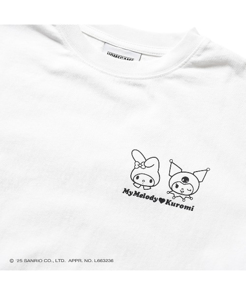 sanrio（サンリオ）の「サンリオキャラクターズ × ホームゲーム [HOMEGAME] - マイメロディー クロミ 半袖 Tシャツ [MY MELODY KUROMI TEE WHITE HG2501106]（Tシャツ/カットソー・レディース・ホワイト・X-LARGE/LARGE/MEDIUM/SMALL）」の3枚目の写真