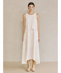 PADO SEOUL（パドソウル）の「Women's Peplum Long Dress Ivory（ワンピース）」
