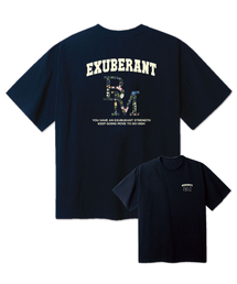 BEMIGHTY（ビーマイティー）の「Insert Flower Overfit Short Sleeve T-shirt [Navy]（Tシャツ/カットソー）」