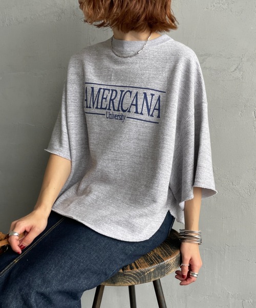今期新作　新品未使用　アメリカーナ　別注　ロゴトップス AMERICANA（アメリカーナ） tシャツ 「別注」「Americana」ロゴロング
