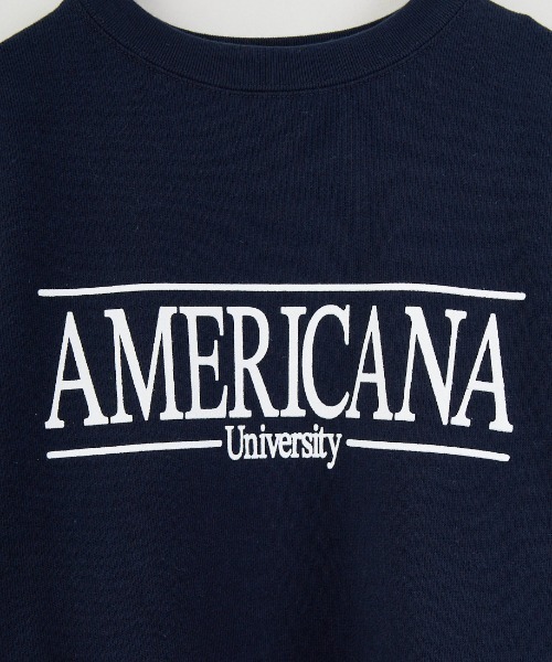 Americana/アメリカーナ] 別注 ロゴプリント カットオフスウェット