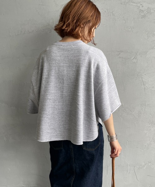 AMERICANA（アメリカーナ）の「[Americana/アメリカーナ] 別注 ロゴプリント カットオフスウェット（スウェット・レディース・ネイビー/杢グレー/ピンク・ONE SIZE）」の13枚目の写真